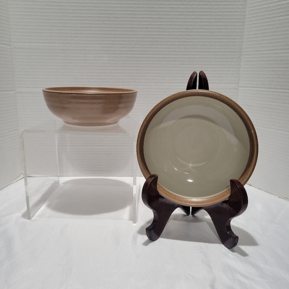 Noritake Madera Ivory #8474 Cup Soup Bowl Stonewear Set Of 2